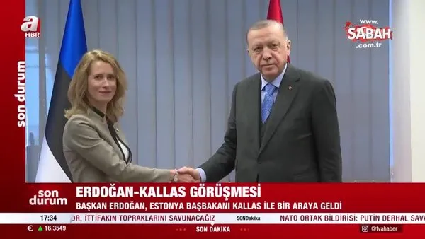 Başkan Erdoğan, Estonya Başbakanı Kallas ile bir araya geldi | Video