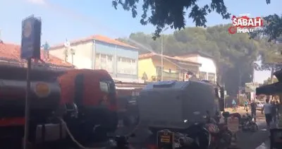 Muğla’da korkutan yangın: 13 iş yeri zarar gördü | Video