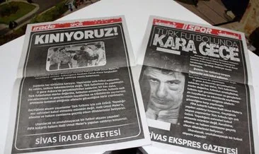 Sivas’ta yerel gazeteler, spor sayfalarını kararttı