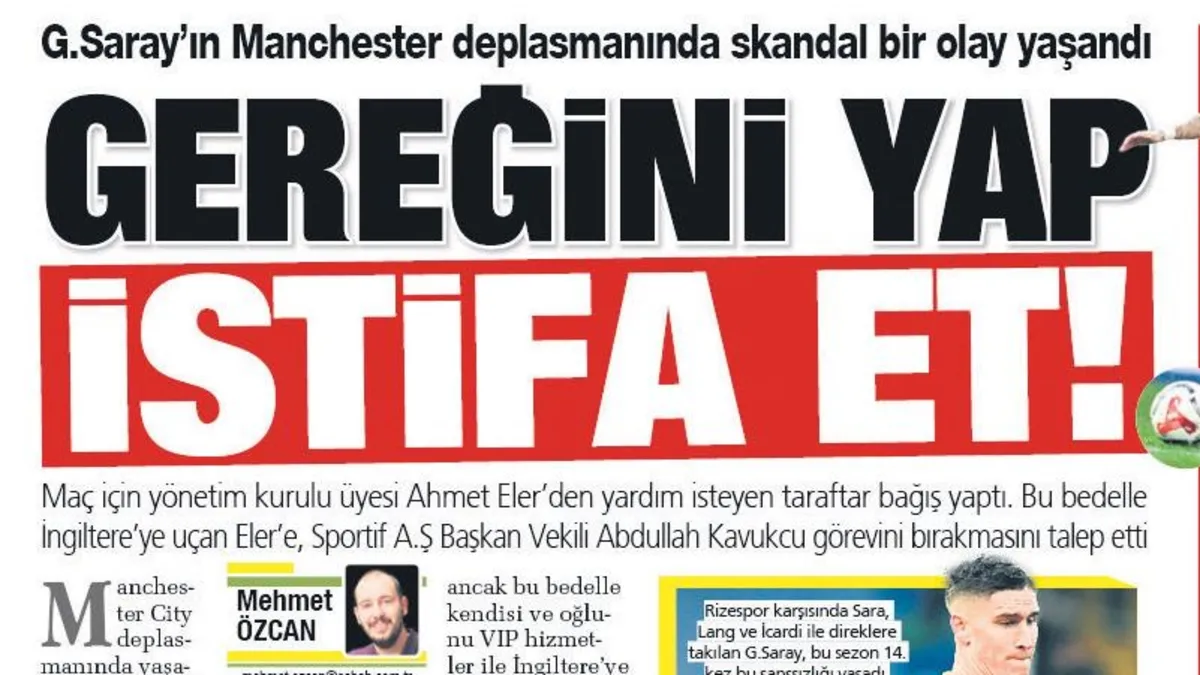 SABAH’ın manşeti olay oldu: VIP tartışmada Eler istifa etti