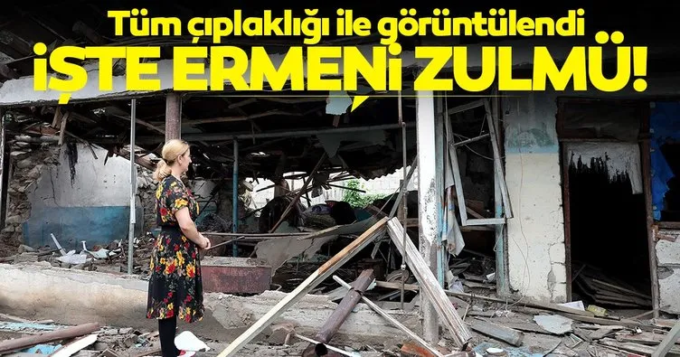 Ermenistan ordusunun saldırdığı Azerbaycan’ın Tovuz kentinde yıkım böyle görüntülendi...