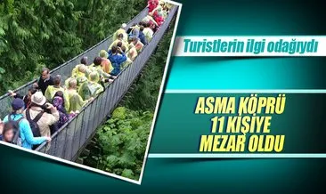 Asma köprü ters döndü: 11 ölü