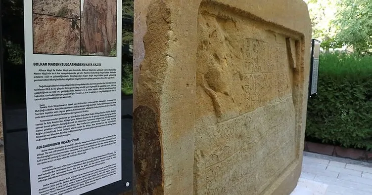 2 bin 800 yıllık maden yazıtının replikası sergilendi