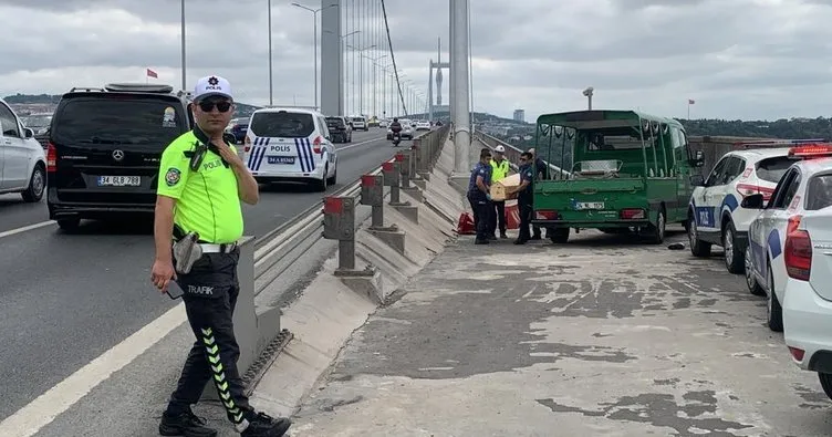 Motosiklet sürücüsü 15 Temmuz Şehitler Köprüsünde kaza sonucu hayatını kaybetti