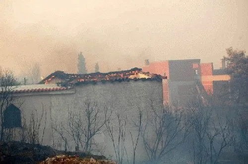 Komşuda yangın