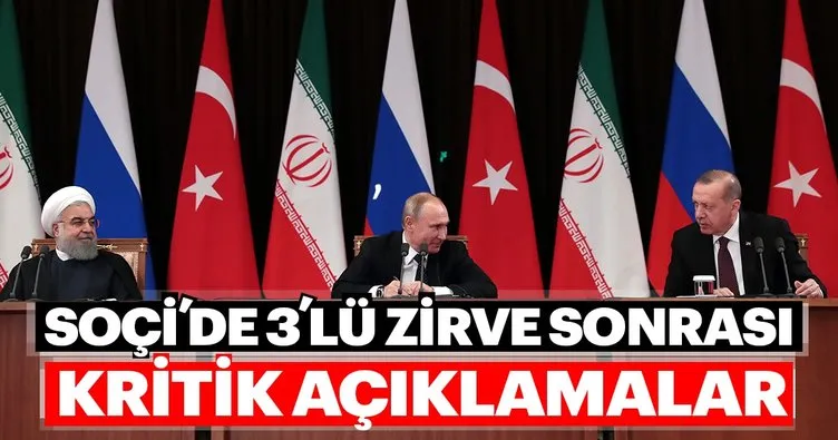 Soçi'de Suriye Zirvesi! Kritik açıklamalar...