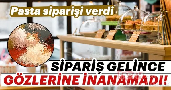 Pasta siparişi gelince gözlerine inanamadı!