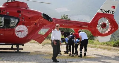 Alanya’da kız çocuğunun imdadına Sağlık Bakanlığı helikopteri yetişti