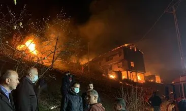 Trabzon’da yangın; 7 ev kül oldu