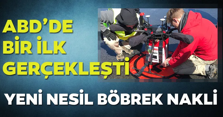 Drone ile böbrek taşındı
