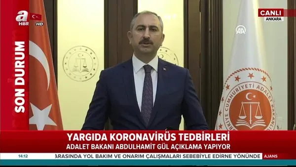 Adalet Bakanı Abdülhamit Gül'den corona virüs ile ilgili önemli açıklamalar | Video