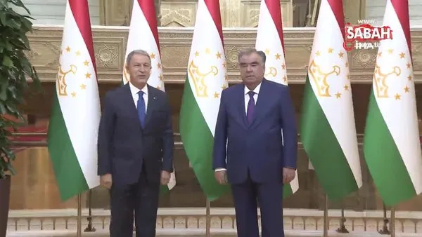 Milli Savunma Bakanı Akar, Tacikistan Cumhurbaşkanı Rahman ile görüştü | Video