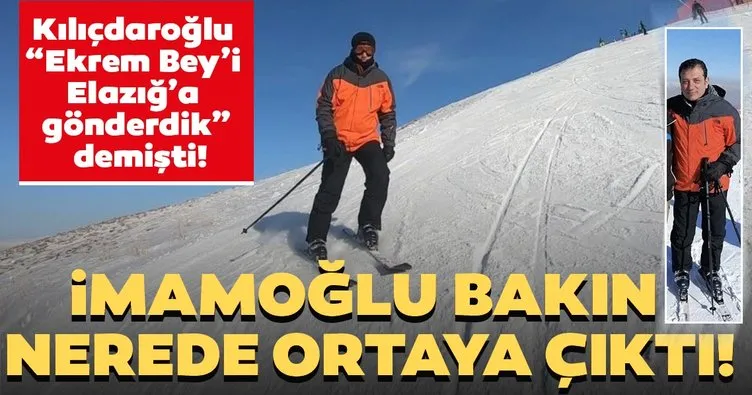 “Kılıçdaroğlu “Ekrem Bey’i Elazığ’a gönderdik” demişti! Ekrem İmamoğlu kayak yaparken görüntülendi