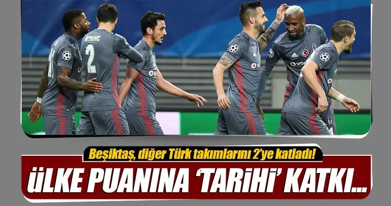 Beşiktaş'tan ülke puanına dev katkı!