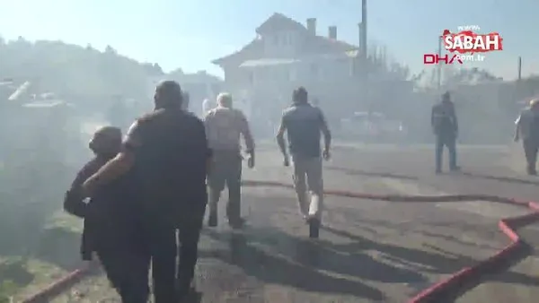 Son dakika! Bolu'da yangın paniği! 7 ev yandı | Video