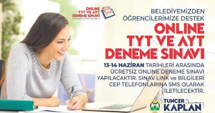 Beypazarı’nda gençlere online sınav desteği