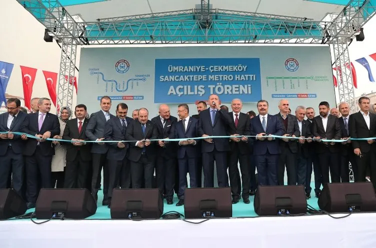 Başkan Erdoğan, Üsküdar- Ümraniye- Çekmeköy- Sancaktepe metro hattının ikinci etabının açılışını yaptı