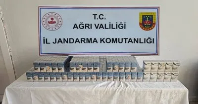 Diyadin'de yol kontrolünde bin 390 paket kaçak sigara ele geçirildi #agri