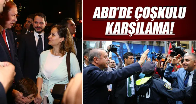 ABD’de Cumhurbaşkanı Erdoğan’a coşkulu karşılama!