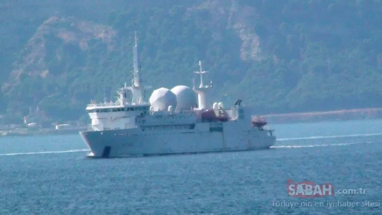 Fransız zırhlı istihbarat gemisi Çanakkale Boğazı’ndan geçti