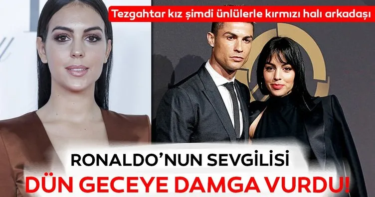 Cristiano Ronaldo'nun sevgilisi Georgina Rodrigues gala gecesinde büyüledi!