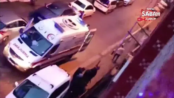 Güngören'de balkondan düşen kadın yaralandı | Video