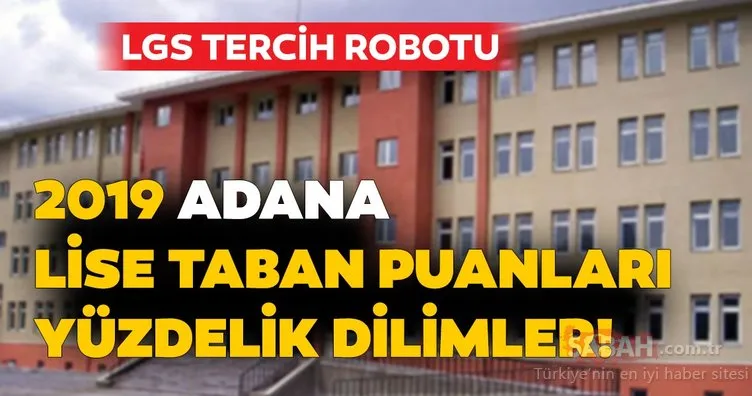 Adana lise taban puanları ve nitelikli okul yüzdelik dilimleri 2019! MEB LGS kontenjan ile Adana lise taban puanları
