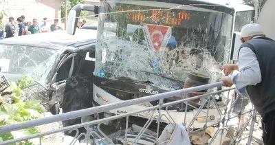 Konya’da işçi servisi ile belediye otobüsü çarpıştı: Çok sayıda yaralı var