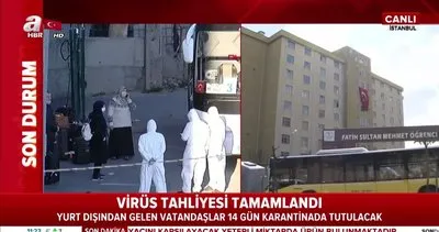 İstanbul’da corona virüsü karantinası öğrenci yurdundan ilk görüntüler | Video