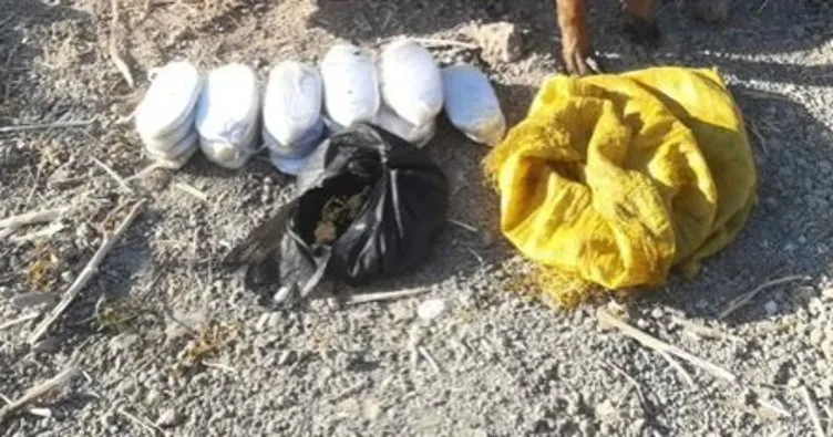 Suriye sınırında 5 kilo 800 gram esrar bulundu
