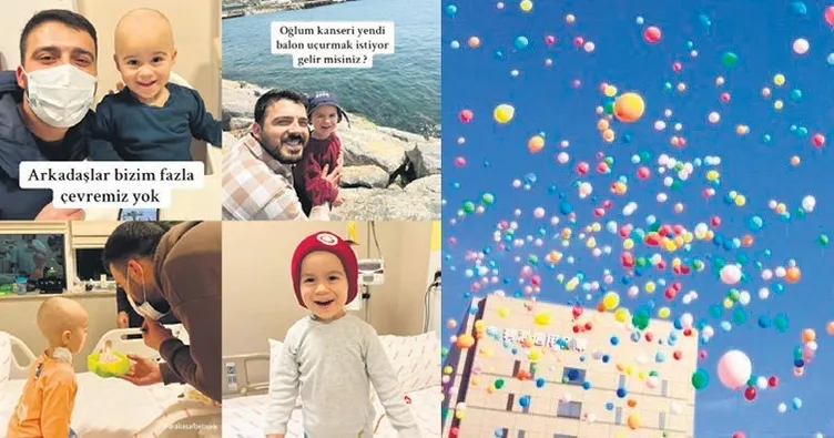 Kanseri yendi binlerce balon uçtu