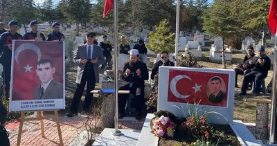 İki şehit kabirleri başında anıldı