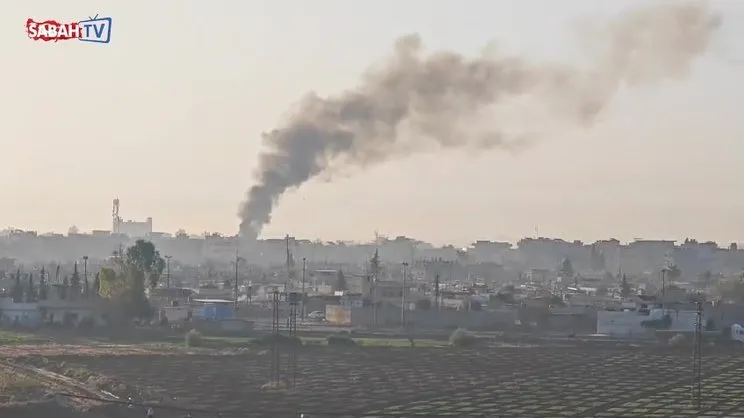 SİHA'larımız vurmaya devam ediyor! Kamışlı kentindeki patlama anı kamerada