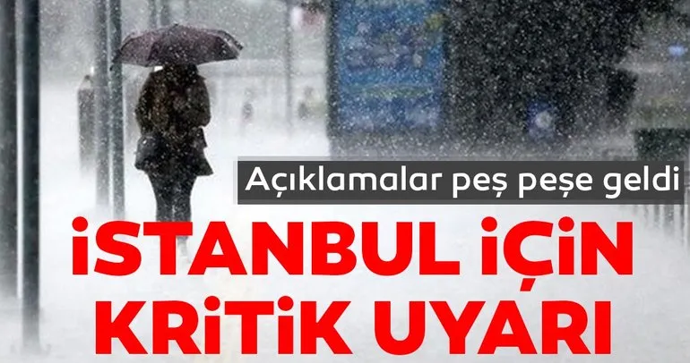 Meteoroloji ve İstanbul Valiliğinden son dakika fırtına uyarısı yapıldı! İstanbul için sarı alarm...