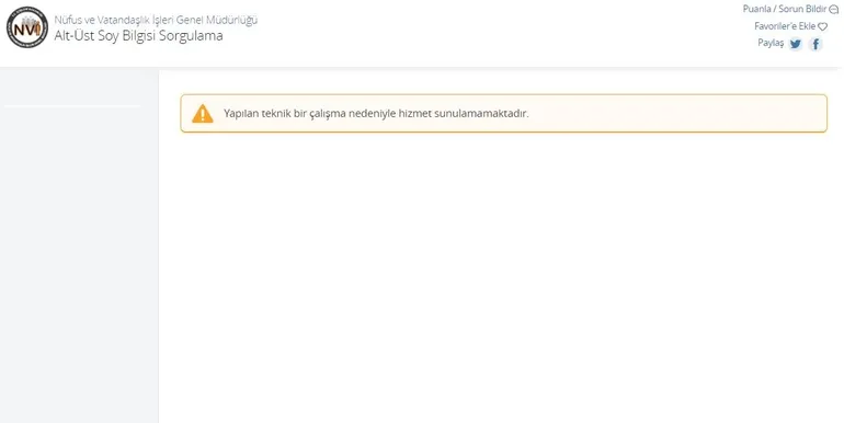 Soyağacı sorgulama sistemi askıya alındı - 1