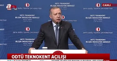 Cumhurbaşkanı Erdoğan, ODTÜ Teknokent’in açılış töreninde açıklamalarda bulundu