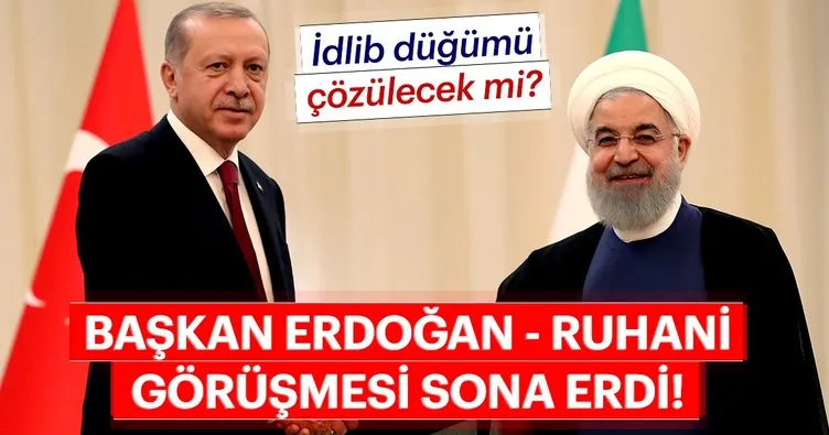 Başkan Erdoğan tarihi zirve için İran’da! Erdoğan-Ruhani görüşmesi sona erdi
