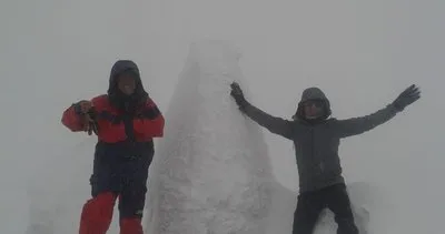 Nemrut Dağı’ndaki devasa heykeller buz tuttu