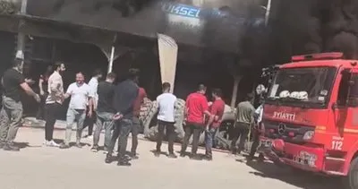 Suruç’ta lastikçi dükkanında yangın #sanliurfa
