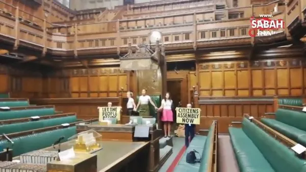 İngiltere'deki çevre aktivistlerinden parlamentoda protesto | Video