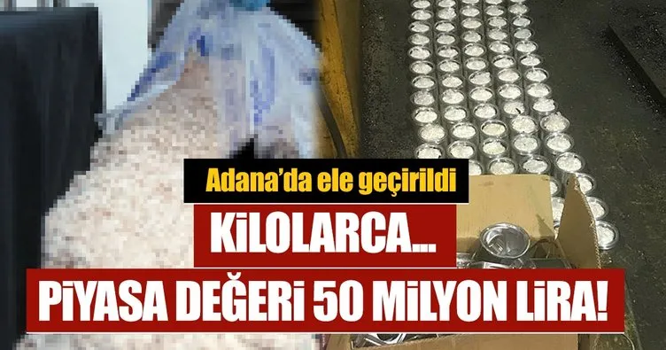 Son dakika: Adana’da piyasa değeri 55 milyonluk uyuşturucu ele geçirildi