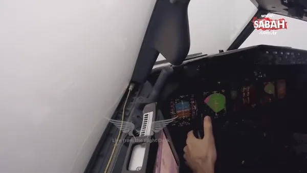 Pilot, kötü havaya rağmen Boeing 737'yi böyle indirdi