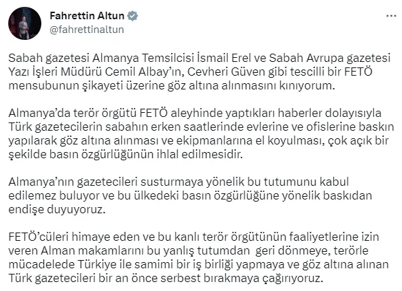 Son dakika: Almanya'da Sabah ve A Haber'e susturma operasyonu: Türk gazetecilere 'terörist' muamelesi...