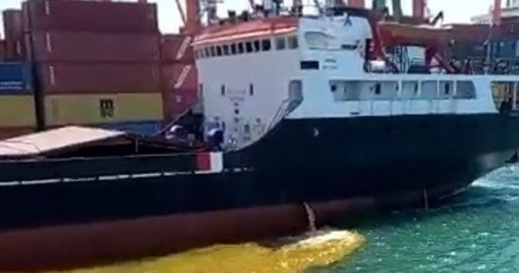 Mersin’de denizi kirlettiği belirlenen gemiye 1 milyon 355 bin lira ceza kesildi