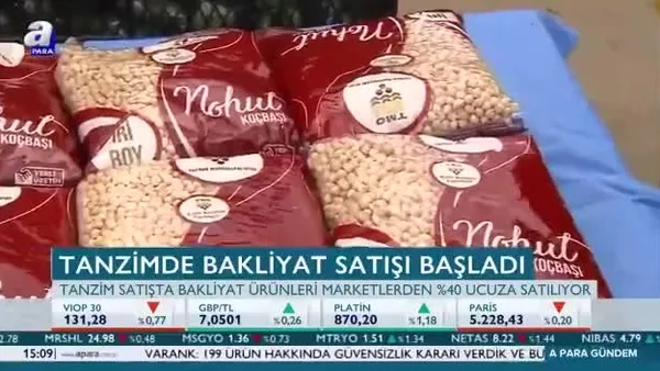 Tanzimde ilk gün 33 ton bakliyat satıldı
