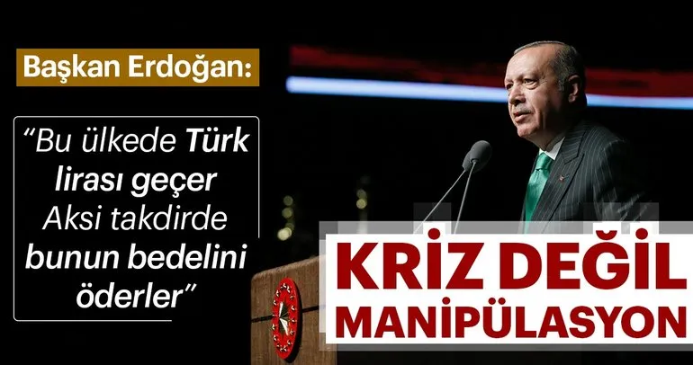 Kriz değil manipülasyon