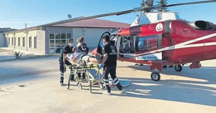 Helikopter ambulans İstanbul’a uçtu