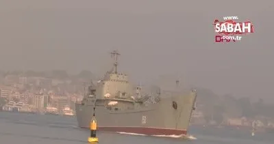 Rus savaş gemisi İstanbul Boğazı’ndan geçti | Video