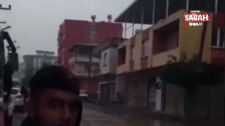 Artçı sarsıntıda bina böyle yıkıldı | Video