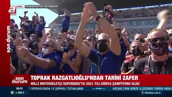 Son dakika! Tarihi zafer! Toprak Razgatlıoğlu Dünya Superbike şampiyonu | Video